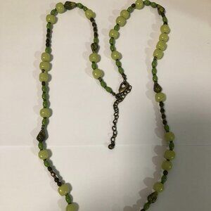 Vintage  CHICO'S long green boho necklace